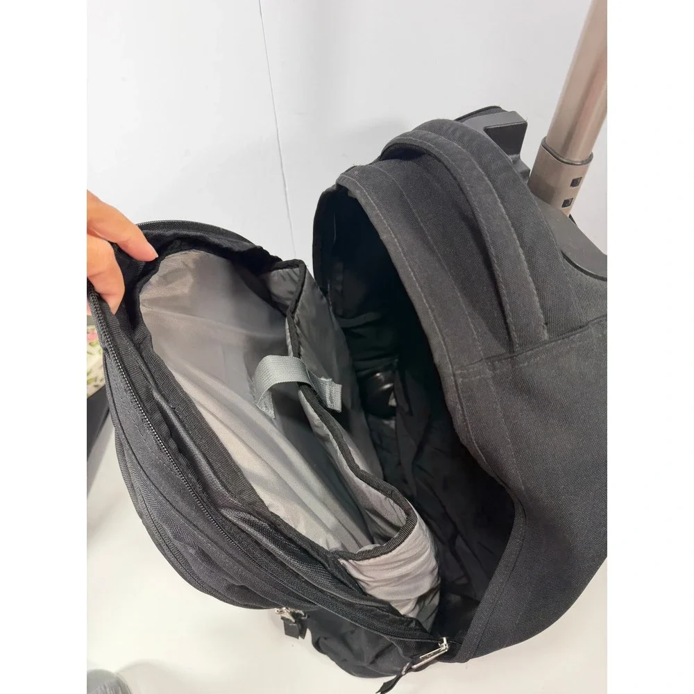 JanSport Driver 8 Rolling Backpack Black Retractable Handle Travel School Bag